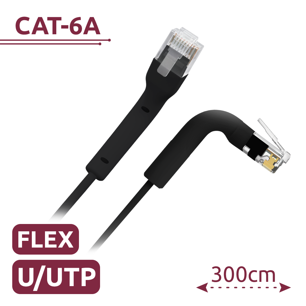 UTP6A-FLEX-3BK